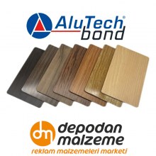 Alutechbond 100 Ahşap Desenli Alüminyum Kompozit Panel (125x320 cm)