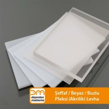 3 mm Şeffaf/Beyaz/Buzlu Pleksi Levha