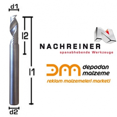 Nachreiner Pleksi Kesim Bıçağı 6mm (6x20x60 mm, Z=1, Tırtıklı Polisajlı)
