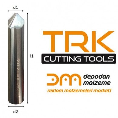 TRK Alüminyum Kompozit Derz Açma CNC Ucu 12mm (8x5x50 mm)